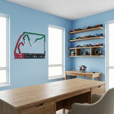 Yas Marina Circuit Formula One Metal Race Map – UAE Flag Wall Art