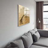 Spiral Square Tempered Glass Wall Art - Abstract Design - Large Glass Decor for Living Room & Office