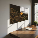 End Of The Day Panoramic Tempered Glass Wall Art - Horizontal Rectangular Wall Decor