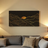 End Of The Day – 3D Carved Wood Wall Art - Textured Horizontal Wall Decor