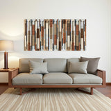 Woodlaza – 3D Carved Wood Wall Art - Textured Horizontal Wall Decor