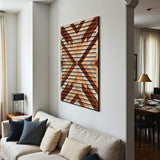Upscale – 3D Carved Wood Wall Art - Textured Vertical Wall Decor