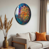 Fracta Round Glass Wall Art - Tempered Glass Circle Wall Decor