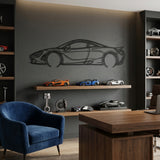 McLaren 750S 2024 Black Metal Car Wall Art
