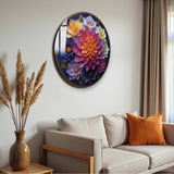 Serenity Circle Round Glass Wall Art - Tempered Glass Circle Wall Decor