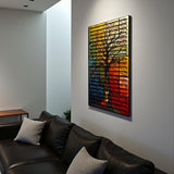 Aurum – 3D Carved Wood Wall Art - Textured Vertical Wall Decor - Tree Of Life