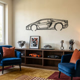 Lamborghini Temerario 2026 Black Metal Car Wall Art