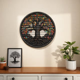 Evergreen Tree Of Life Wall Decor – Round 3D Carved Wood Wall Art