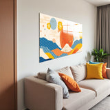 Sunday Panoramic Tempered Glass Wall Art - Horizontal Rectangular Wall Decor