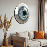 Vision Round Glass Wall Art - Tempered Glass Circle Wall Decor