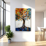 Tree Of Life Talyra Vertical Glass Wall Art - Tempered Glass Rectangular Wall Decor