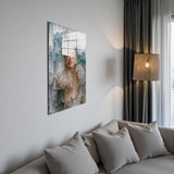 Ethereal Whisper Vertical Glass Wall Art - Tempered Glass Rectangular Wall Decor
