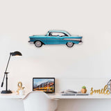 1957 Chevrolet Bel Air (2) Metal Car Wall Art, Color 2D Diecast Car Decor, Silhouette Metal Wall Art, Gift For Car Lovers, Detailed Color Metal Car