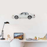 1990 Ford Mustang Fox Body (2) Metal Car Wall Art, Color 2D Diecast Car Decor, Silhouette Metal Wall Art, Gift For Car Lovers, Detailed Color Metal Car