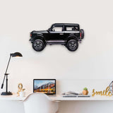2021 Ford Bronco (1) Metal Car Wall Art, Color 2D Diecast Car Decor, Silhouette Metal Wall Art, Gift For Car Lovers, Detailed Color Metal Car
