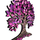 Pink Lal - Tree of Life Wood Wall Art  - Modern Nature Home Decor