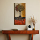Orind – 3D Carved Wood Wall Art - Textured Vertical Wall Decor - Tree Of Life