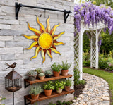 Fire Sun Vibrant 3D Metal Wall Art – Laser Cut, UV Printed & Powder Coated Colorful Decor