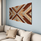 Upscale – 3D Carved Wood Wall Art - Textured Horizontal Wall Decor