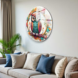 Mystic Round Glass Wall Art - Tempered Glass Circle Wall Decor