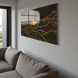 End Of The Day Panoramic Tempered Glass Wall Art - Horizontal Rectangular Wall Decor