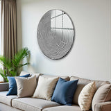 Hypnotic Round Glass Wall Art - Tempered Glass Circle Wall Decor