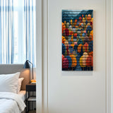 Autumn Canopy – 3D Carved Wood Wall Art - Textured Vertical Wall Decor