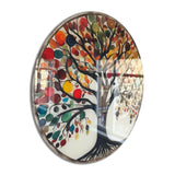 Serenity Tree Of Life, Tempered Glass Round Wall Art - Tempered Glass Circle Wall Decor