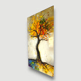 Tree Of Life Zypher Vertical Glass Wall Art - Tempered Glass Rectangular Wall Decor