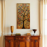 Ardane – 3D Carved Wood Wall Art - Textured Vertical Wall Decor - Tree Of Life