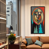 Forest Guardian – 3D Carved Wood Wall Art - Textured Vertical Wall Decor