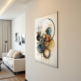 Circular Harmony Vertical Glass Wall Art - Tempered Glass Rectangular Wall Decor