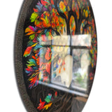 Evergreen Tree Of Life, Tempered Glass Round Wall Art - Tempered Glass Circle Wall Decor