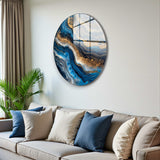 Abyss Round Glass Wall Art - Tempered Glass Circle Wall Decor