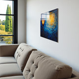 Luminance Square Tempered Glass Wall Art - Abstract Design - Large Glass Decor for Living Room & Office