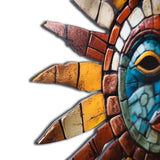 Aztec Sun Vibrant 3D Metal Wall Art – Laser Cut, UV Printed & Powder Coated Colorful Decor