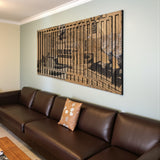 Newspapers – 3D Carved Wood Wall Art - Textured Horizontal Wall Decor