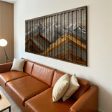 Zerano – 3D Carved Wood Wall Art - Textured Horizontal Wall Decor