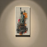 Statue of Echoes – 3D Carved Wood Wall Art - Textured Vertical Wall Decor