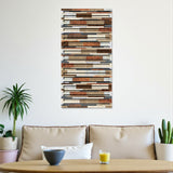 Woodlaza – 3D Carved Wood Wall Art - Textured Vertical Wall Decor
