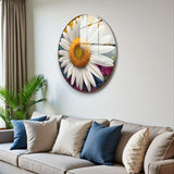 Graceful Round Glass Wall Art - Tempered Glass Circle Wall Decor