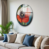 Grace Round Glass Wall Art - Tempered Glass Circle Wall Decor
