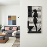 Midnight Silhouette – 3D Carved Wood Wall Art - Textured Vertical Wall Decor