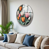 Vivid Round Glass Wall Art - Tempered Glass Circle Wall Decor
