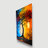 Tree Of Life Velith Vertical Glass Wall Art - Tempered Glass Rectangular Wall Decor