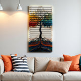 Calvora – 3D Carved Wood Wall Art - Textured Vertical Wall Decor - Tree Of Life