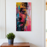 Rusted Layers – 3D Carved Wood Wall Art - Textured Vertical Wall Decor