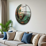 Monolith Round Glass Wall Art - Tempered Glass Circle Wall Decor