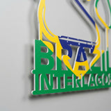 Interlagos Formula One Metal Race Map – Brazil Flag Wall Art