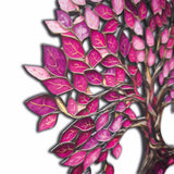 Tree Of Life Pink Lal Vibrant Metal Wall Art – Laser Cut, UV Printed & Powder Coated Colorful Decor